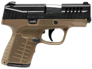 Savage Arms 67007 Stance  9mm Luger 8+1 3.20" Stainless Steel Barrel, Black Nitride Ported/Serrated Steel Slide, Flat Dark Earth Polymer Frame, Interchangeable Backstrap Grip, Ambidextrous