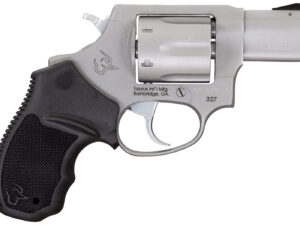 Taurus 232729 327  Small Frame 327 Federal Mag 6rd 2" Matte Stainless Steel Barrel, Cylinder & Frame, Black Finger Groove Rubber Grip, Hammer Safety