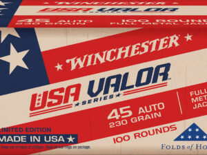 Winchester Ammo USAV45A USA Valor  45ACP 230gr Full Metal Jacket 100 Per Box/5 Case