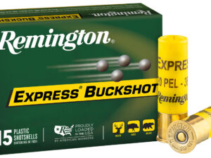 Remington Ammunition 26877 Express Buckshot 20Gauge 2.75" 3Buck Shot 15 Per Box/5 Case