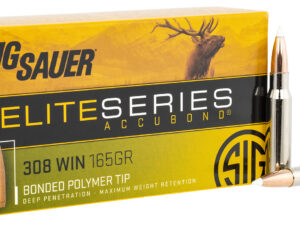 Sig Sauer E308AB16520 Elite Hunting  308Win 165gr Nosler AccuBond 20 Per Box/10 Case
