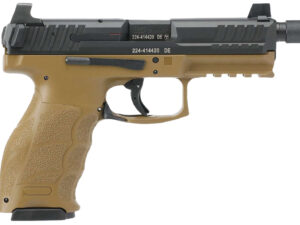 HK 81000776 VP9 Tactical 9mm Luger 17+1 4.70" Black Steel Threaded Barrel, Black Serrated Steel Slide, Flat Dark Earth Polymer Frame w/Picatinny Rail,  Ambidextrous