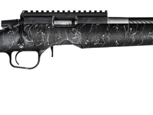 Christensen Arms 8011201400 Ranger  Full Size 17 HMR 9+1, 18" Black Carbon Fiber Threaded Barrel, Black Anodized Aluminum Receiver, Black w/Gray Webbing Fixed w/Aluminum Pillars Stock