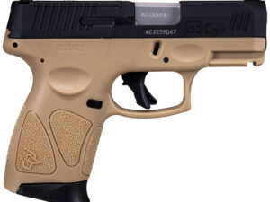 Taurus 1G3CP931T G3C  9mm Luger Caliber with 3.26" Barrel, 12+1 Capacity, Brown Polymer with Picatinny Rail Frame, Serrated Matte Black Tenifer Steel with T.O.R.O Optic Cut Slide, & Brown Polymer Grip