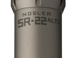 Nosler 90602 SR-22ALTI  22 Cal 1.74"D Gray Finish Made of Aluminum Titanium with 1/2" 28 tpi Thread Pattern