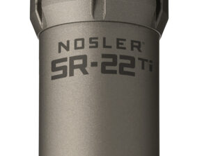 Nosler 90628 SR-22TI  22 Cal 1.74"D Gray Finish Made of Titanium with 1/2" 28 tpi Thread Pattern
