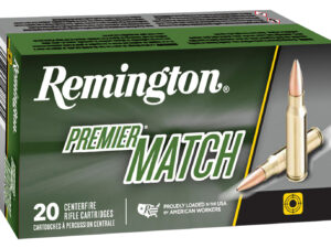 Remington Ammunition 27682 Premier Match 223Rem 52gr Boat Tail Hollow Point 20 Per Box/10 Case
