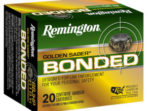 Remington Ammunition R21368 Golden Saber Bonded  10mmAuto 180gr Bonded Brass Jacketed Hollow Point 20 Per Box/25 Case