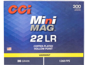 CCI 962 Mini-Mag Varmint 22LR 36gr Jacketed Hollow Point 300 Per Box/10 Case