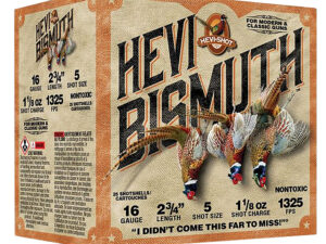 HEVI-Shot HS16715 HEVI-Bismuth Upland 16Gauge 2.75" 1 1/8oz Bismuth 5Shot 25 Per Box/10 Case
