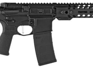 Patriot Ordnance Factory 01801 Minuteman Direct Impingement 5.56x45mm NATO 30+1 10.50", Black, Buffer Tube Stock, Textured Polymer Grip, 3 Prong Flash Hider