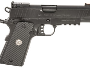 EAA GIRSAN 390605 MC1911 C  Carry Frame 10mm Auto 9+1, 4.40" Black Steel Barrel, Blued Serrated Steel Slide, Black Steel Frame w/Beavertail & Picatinny Rail, Black Grip, Ambidextrous