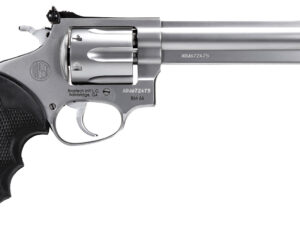 Rossi 2RM669 RM66  357 Mag 6 Shot 6"  Satin Stainless Steel Barrel, Cylinder & Frame Black Checkered Rubber Grip