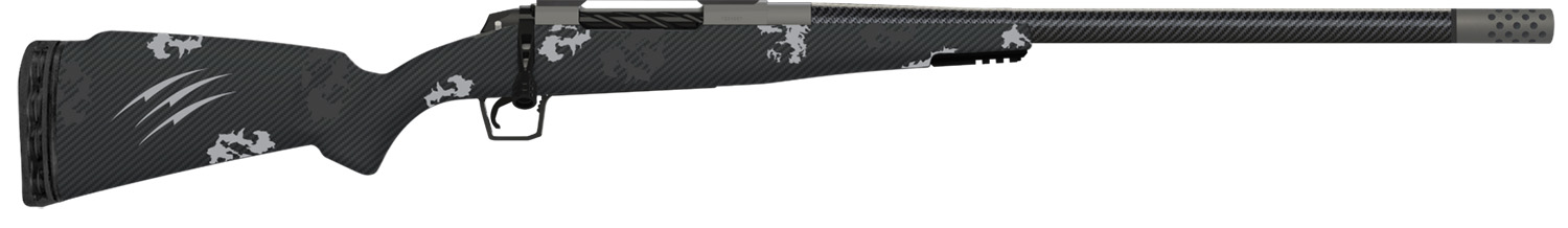 Fierce Firearms ROG300WIN24GP Carbon Rogue 300 Win Mag 3+1 24" Carbon Fiber Barrel, Glacier Cerakote Steel Rec, Phantom Camo Rogue Stock