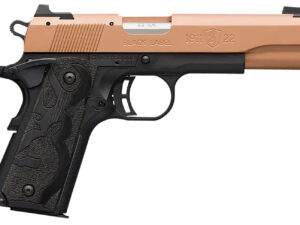 Browning 051895490 1911-22 Black Label Full Size Frame 22 LR 10+1, 4.25" Matte Stainless Steel Barrel, Copper Cerakote Serrated Slide, Matte Black Polymer Frame w/Beavertail, Black Laminate Wood Grip