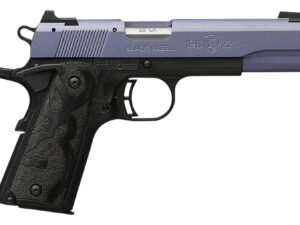 Browning 051893490 1911 Black Label Full Size Frame 22 LR 10+1, 4.25" Matte Stainless Steel Barrel, Crushed Orchid Cerakote Serrated Slide, Matte Black Polymer Frame w/Beavertail