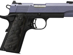 Browning 051894490 1911 Black Label Compact Frame 22 LR 10+1, 3.63" Matte Stainless Steel Barrel, Crushed Orchid Cerakote Serrated Slide, Matte Black Polymer Frame w/Beavertail