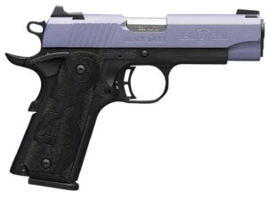 Browning 051986492 1911-380 Black Label Compact Frame 380 ACP 8+1, 3.63" Matte Stainless Steel Barrel, Crushed Orchid Cerakote Serrated Stainless Steel Slide, Matte Black Polymer Frame w/Beavertail