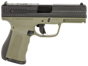 FMK FMKG49OD G3  9mm Luger 14+1 4" Stainless Steel Barrel, Black Optic Cut/Serrated Carbon Steel Slide, OD Green Polymer Frame w/Picatinny Rail, Black Backstrap Grip