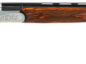 Fausti Usa, Inc 15803 Caledon  28 Gauge 2.75" 2rd 26" Blued Barrel, Engraved Stainless Rec, Wood Laser Grain Stock, Metallic Bead Sight
