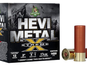 HEVI-Shot HS38122 HEVI-Metal Extreme 12Gauge 3" 1 1/4oz Steel/Tungsten 4/1Shot 25 Per Box/10 Case