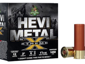 HEVI-Shot HS38126 HEVI-Metal Extreme 12Gauge 3" 1 1/4oz Steel/Tungsten 6/3Shot 25 Per Box/10 Case