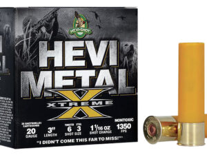 HEVI-Shot HS39206 HEVI-Metal Extreme 20Gauge 3" 1 1/16oz Steel/Tungsten 6/3Shot 25 Per Box/10 Case