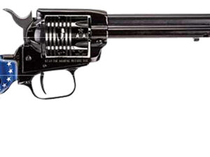 Heritage Mfg RR22B6ECSS Rough Rider Independence Day 22 LR 6 Shot 6.50" Black Oxide Barrel & Frame, Black Oxide w/Engraved US Flag Cylinder, Custom Designed US Flag w/Soldier Grips