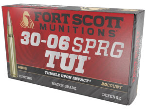 Fort Scott Munitions 3006168SCV Tumble Upon Impact (TUI) Rifle 30-06Springfield 168gr Solid Copper Spun 20 Per Box/10 Case
