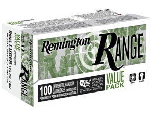 Remington Ammunition R23979 Range Value Pack 9mmLuger 115gr Full Metal Jacket 100 Per Box/5 Case