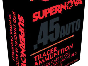 Supernova PMSN45ACR Red Tracer Non Corrosive 45ACP 225gr Full Metal Jacket 20 Per Box/50 Case