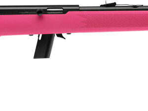 Savage Arms 40218 64 F Full Size 22 LR 10+1 21" Matte Black Carbon Steel Barrel, Matte Black Grooved Carbon Steel Receiver, Pink Fixed Synthetic Stock, Right Hand