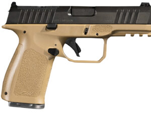 Rost Martin RM1CFDEOSP RM1C  9mm Luger 17+1 4" Black Match Grade Barrel, Black Tenifer Optic Ready/Serrated Steel Slide, Flat Dark Earth Polymer Frame w/Picatinny Rail, Textured Grip, Ambidextrous
