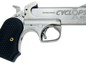 Bond Arms BACYP Cyclops Big Bore 45-70 Gov 1rd, 4.25" Stainless Steel w/Engraved Barrel, Matte Stainless Steel Frame, Black Extended B6 Resin Grip, Includes Holster