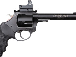 Charter Arms 64465 Mastiff Target Large Frame 44 Special 5 Shot, 6" Black Nitride Stainless Steel Barrel, Cylinder & Frame, Black Rubber Grip, Sightmark Micro Optic, Exposed Hammer
