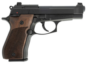 Tisas 11000103 Fatih  380 ACP 13+1 3.94" Black Steel Barrel, Black Cerakote Serrated Steel Slide, Black Cerakote Aluminum Frame w/Beavertail, Wood Grip, Ambidextrous Safety