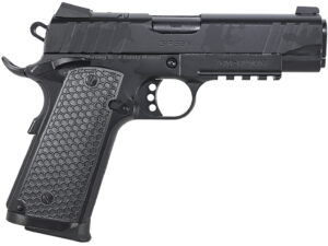 Girsan 391155 MC1911 C Influencer Compact 10mm Auto 9+1 4.40" Black Steel Barrel, Black Camo Optic Ready/Serrated Steel Slide & Frame w/Picatinny Rail & Beavertail, Black Polymer Grip