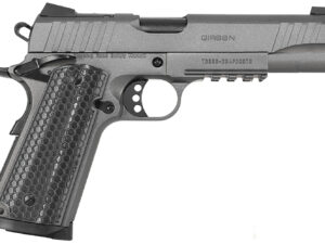 Girsan 391149 MC1911 S Influencer Full Size 38 Super 9+1 5" Black Steel Barrel, Tungsten Gray Cerakote Optic Ready/Serrated Steel Slide & Frame w/Picatinny Rail & Beavertail, Gray Polymer Grip