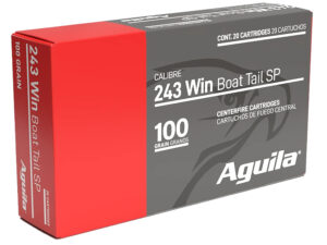 Aguila 8047AG   243Win 100gr InterLock Boat Tail Soft Point 20 Per Box/10 Case