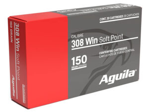 Aguila 8090AG   308Win 150gr InterLock Boat Tail Soft Point 20 Per Box/10 Case