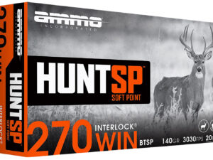 Ammo Inc 270W140SPA20 Hunt  270Win 140gr Soft Point 20 Per Box/10 Case