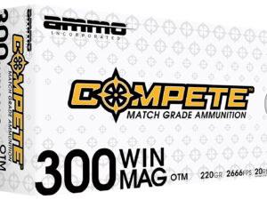 Ammo Inc 300WM190BTHPA20 Compete  300WinMag 220gr Open Tip Match 20 Per Box/10 Case