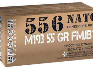 Fiocchi 556M193L   5.56NATO 55gr Full Metal Jacket Boat Tail 50 Per Box/20 Case
