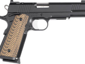 Dan Wesson 01796 Specialist  Full Size Frame 9mm Luger 10+1 5" Stainless Match Grade Barrel, Black Duty Optics Ready/Serrated Steel Slide, Black Duty Steel Frame w/Picatinny Rail, Black/Brown G10 Grip