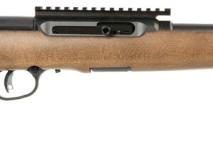 Savage Arms 47247 A Series Timber 22 LR 10+1 18" Black Threaded Barrel, Black Picatinny Rail Steel Receiver, Woodgrain Fixed Thumbhole Stock