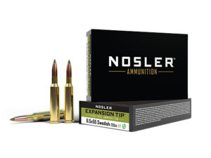 Nosler 40015   6.5x55Swedish 120gr Expansion Tip 20 Per Box/10 Case