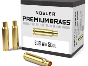 Nosler 10225 Premium Brass Unprimed Cases 308Win Rifle Brass 50/Box
