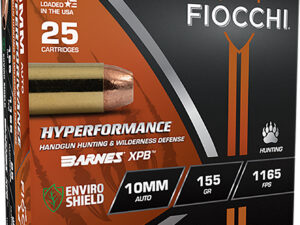 Fiocchi 10BA Hyperformance  10mm 155gr XPB 25 Per Box/8 Case
