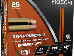 Fiocchi 44MBA Hyperformance  44Mag 225gr XPB 25 Per Box/8 Case