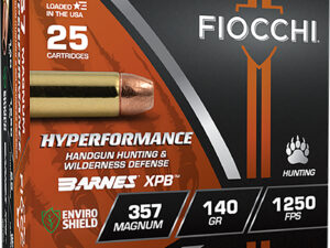 Fiocchi 357BA Hyperformance  357Mag 140gr XPB 25 Per Box/8 Case